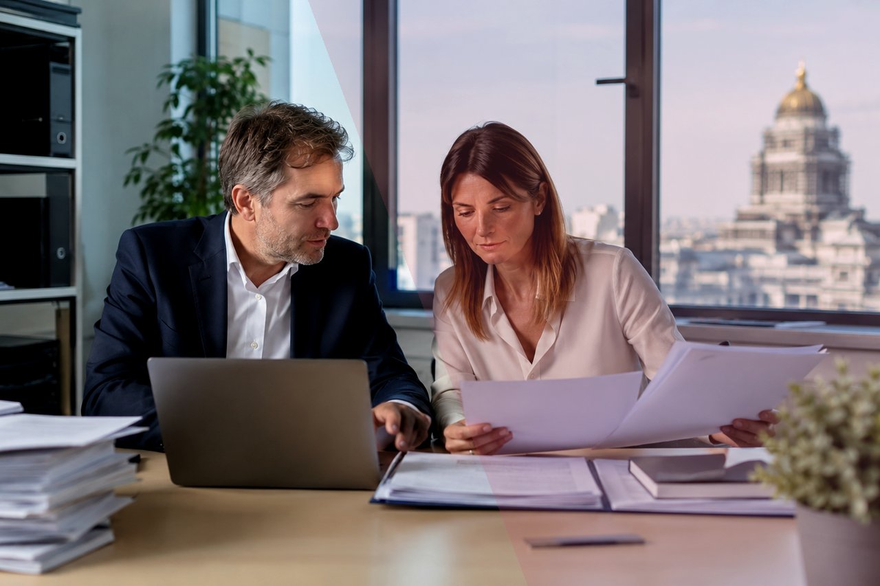 Discussion calme autour de documents